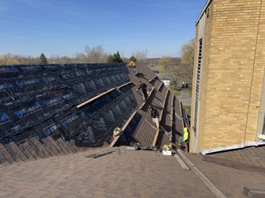 New chimney flashing, sealed tight — TNE Roofing & Siding