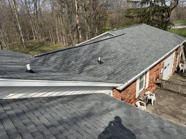 Completed ranch home, roof and exterior — TNE Roofing & Siding